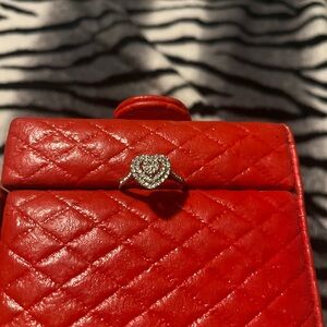 Tiara Sterling Silver 1/2 Carat T.W. Diamond Tiered Heart Engagement Ring